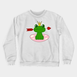 Frog with heart for Valentine's Day, for lovers, for children, for girls Crewneck Sweatshirt